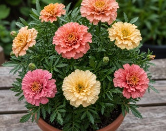 Zwerg-Ringelblumensamen, essbare Erdbeerblond-Blumen, offen bestäubt, trockenheitsresistent, Frühlingsgartensamen