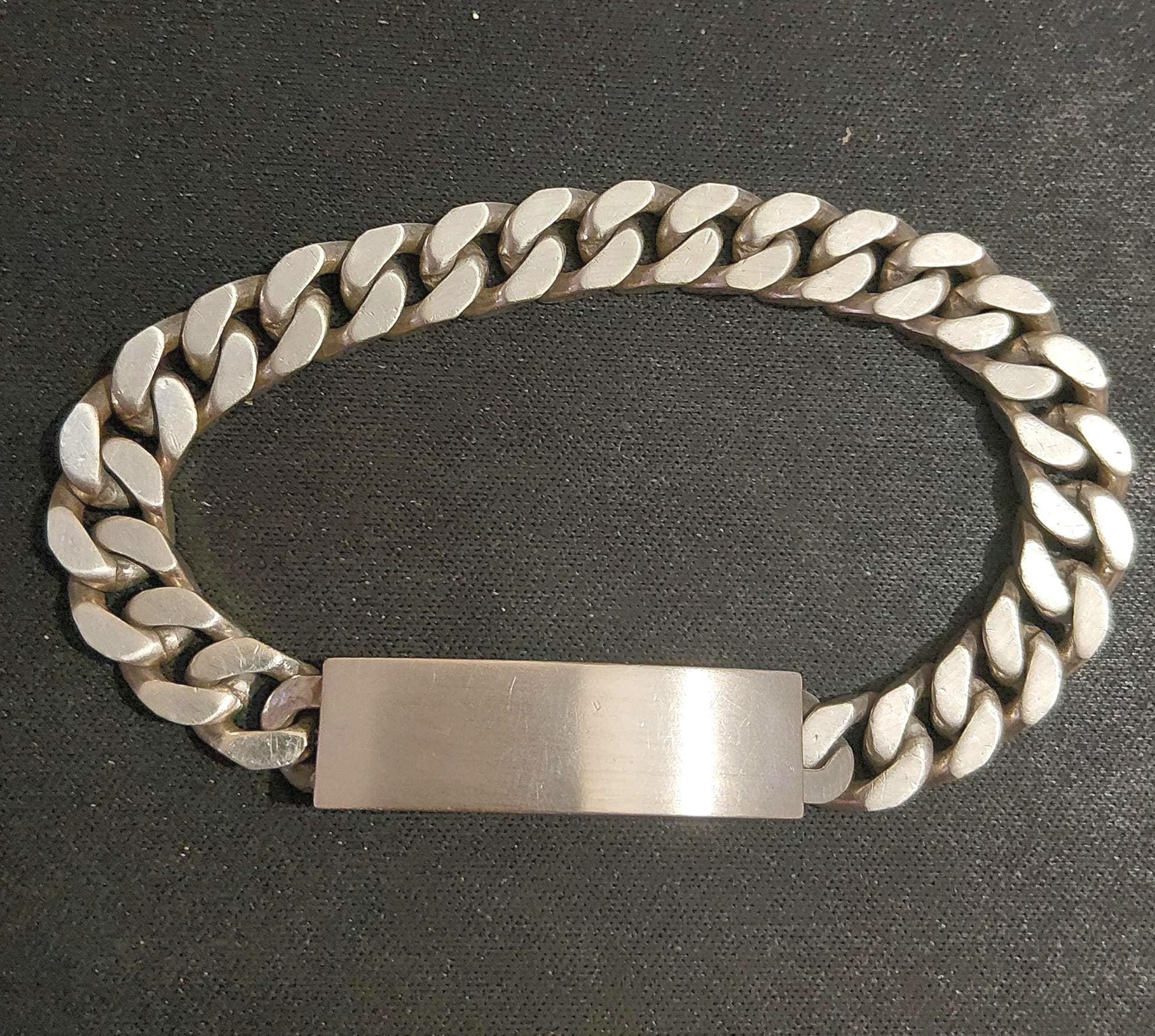 アクセサリー vintage silver French id bracelet rare Vintage French Id Bracelet - Etsy