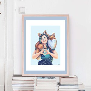 Reproduction d&#39;art imprimée sur papier fin - Le Renard Roux