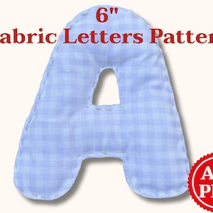 Fabric Letters Pattern | 6 Inch Sewing Alphabet Templates (Digital Download)