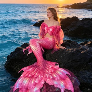 Custom Handmade Colorful Pattern Mermaid Tail, Personalized Mermaid Tail Costume, Swimming Mermaid Tail, Beach Photo Prop,Pool Party Cosplay