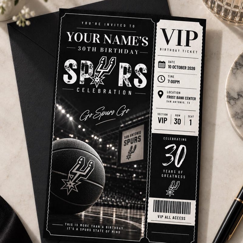Spurs Printable Spurs Invitations - Etsy