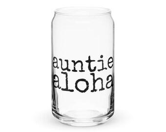auntie aloha - Glass Tumbler
