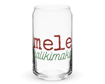 Mele Kalikimaka - Glass Tumbler - Made To Order