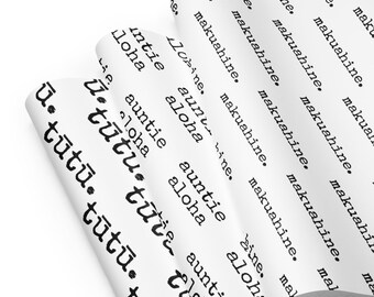 tūtū / auntie / makuahine Wrapping paper sheets - Made To Order