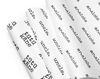tūtū kāne / uncle / mr.aloha Wrapping paper sheets - Made To Order