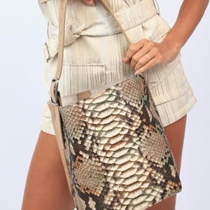 Maßgeschneiderte Python-Leder-Handtasche: Natürliche exotische Haut Top-Griff-Tasche