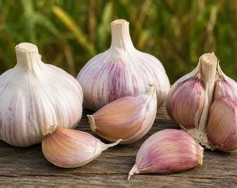 Music Garlic - Porcelain Hardneck or Stiffneck Variety Robust Flavor, Big Bulbs