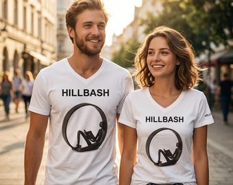 HILLBASH Unisex V-Neck T-shirt: Minimalist Streetwear, Bold Simplicity, Timeless Appeal