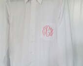 monogrammed oversized shirts