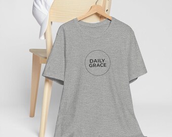 Daily Grace Circle Collection Tee – Minimal Christian Shirt –  3 Colors