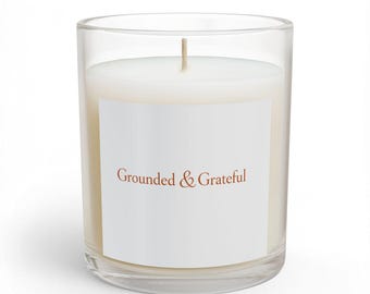 Grounded & Grateful Soy Candle – Graceful Moments Collection – Feminine Minimal Home Decor