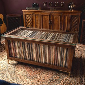 Coffee Table with Record Storage