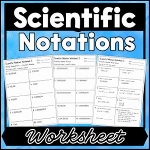 Grade 8 Scientific Notation Worksheets | Standard Form Practice (PDF Printable)