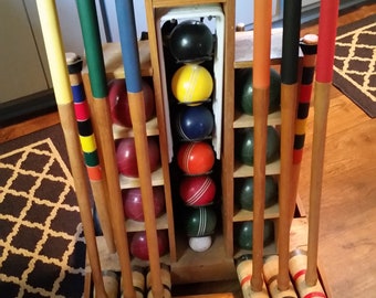 Vintage Croquet Set Etsy
