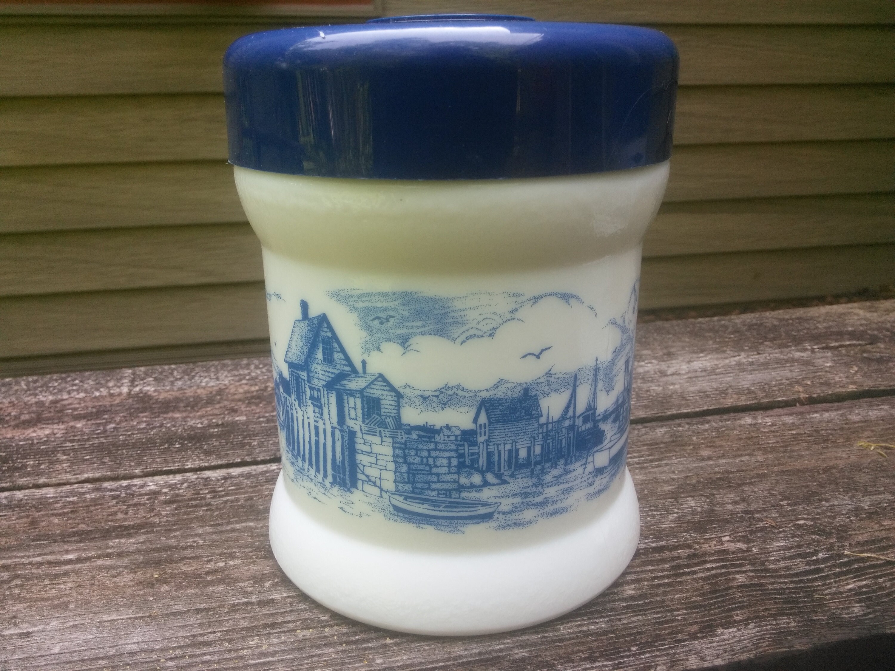 Vintage Milk Glass Canisters Tobacco Canisters Pair of Etsy