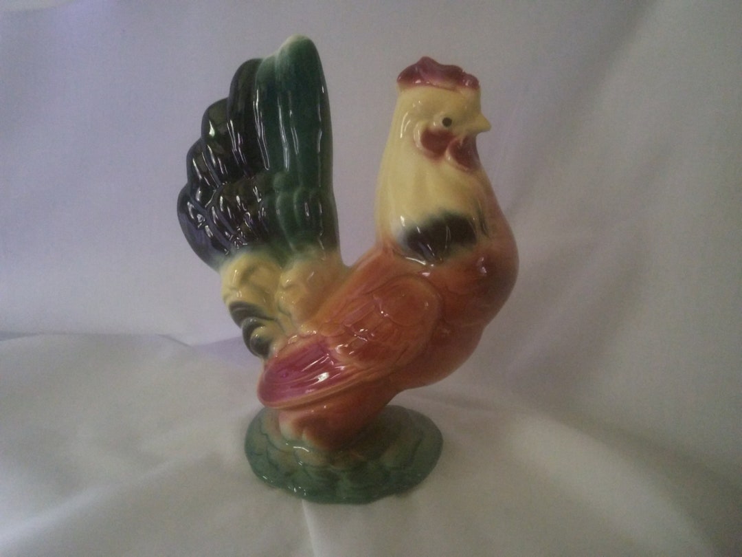 Vintage Rooster Statue Rooster Decor Rooster Figurine Etsy
