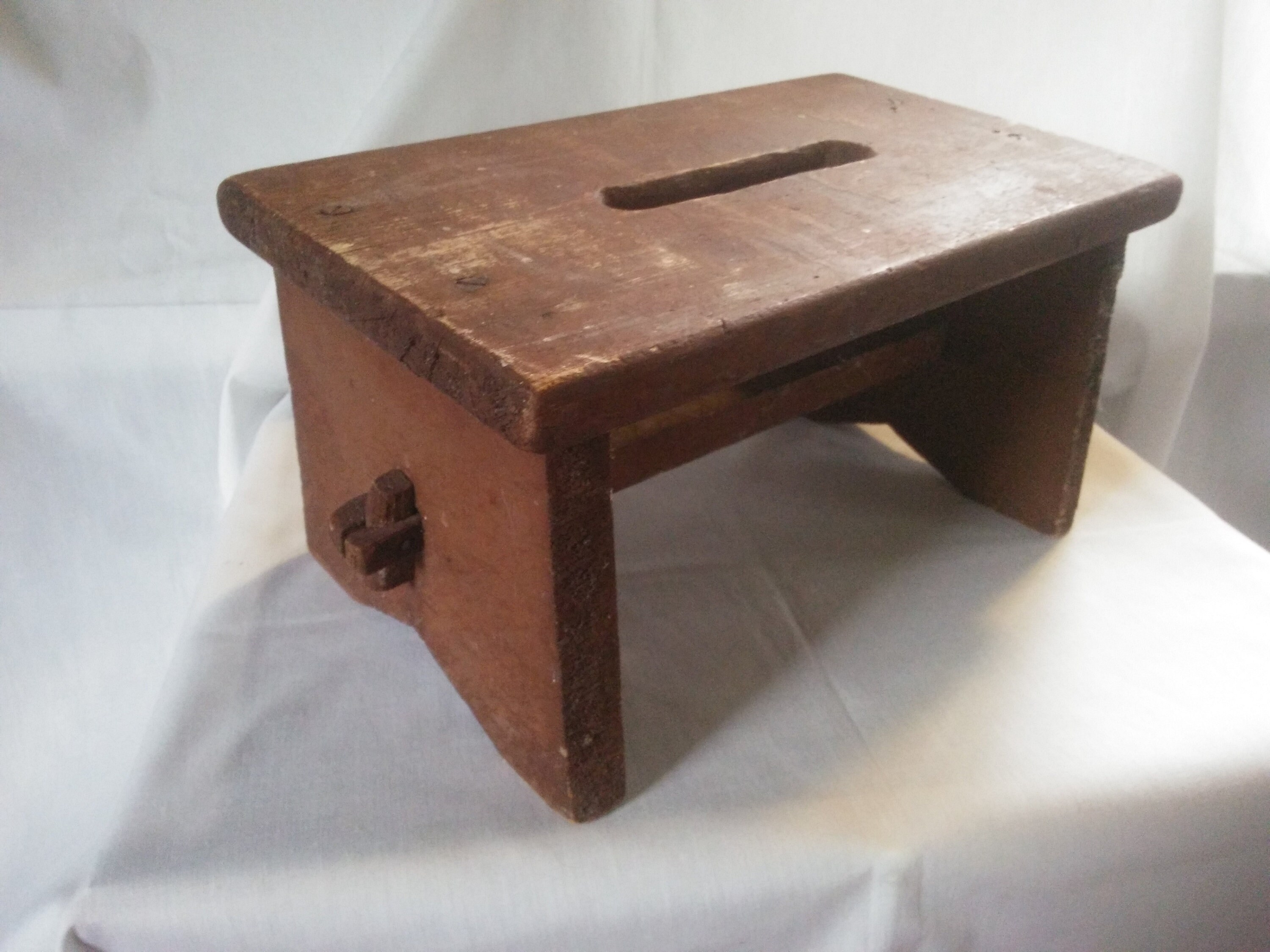 Antique wood cheap step stool