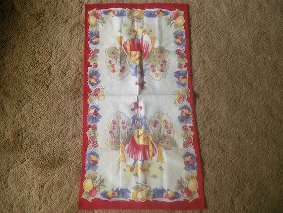 Vintage Refrigerator Scarf Buffet Scarf Kitchen Scarf | Etsy