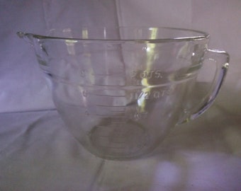 Pampered Chef 4-Cups 1 Qt. 1-LITRE Glass Measuring Mixing Batter Bowl With  Lid