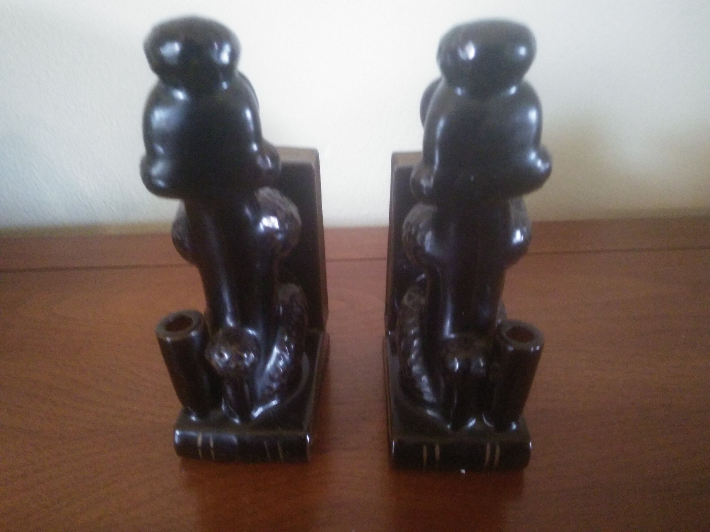 Vintage Poodle Bookends Bookends Dog Bookends Dog Decor Etsy