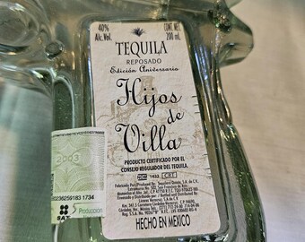 Vintage Pistol Decanter - Hijos De Villa Tequila Bottle - Tequila