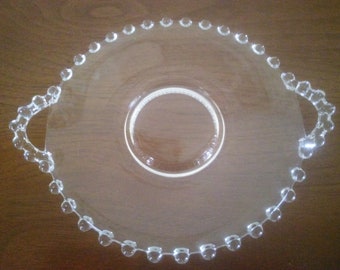 Vintage Clear Candlewick Platter - Serving Plate - Two Handled Candlewick Platter - Serving Tray - Candlewick Platter - Under Plate MD53