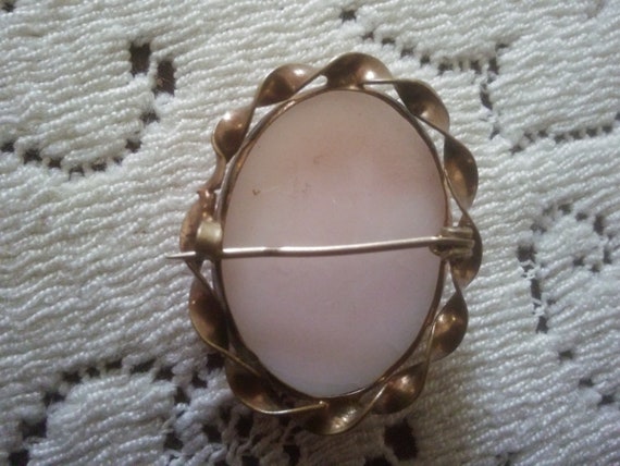 Vintage Pink Cameo Pin - Vintage Pin - Cameo Pin … - image 3