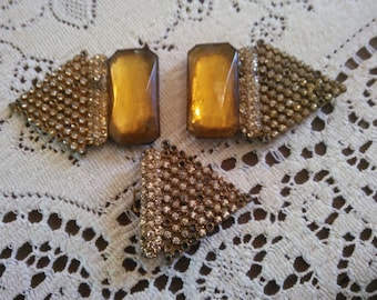 Vintage Rhinestone Belt Clear‎ Stones Adjustable Fit Costume Jewelry Vintage Clear Rhinestone Belt - Large. For Sale at Ruby Lane main image 2