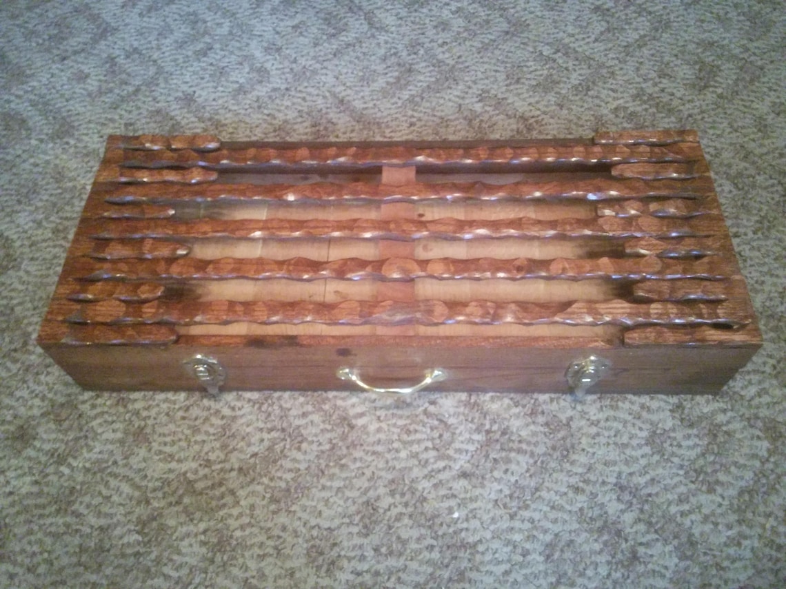 Vintage Wood Storage Box Board Game Storage Vintage Etsy