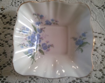 Vintage Floral Dish - Floral Dish - Trinket Dish - Forget Me Not - Trinket Dish - Royal Albert - Bone China - England - MD52