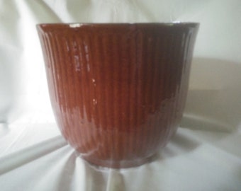 Vintage Brown Pottery Pot - Brown Pottery Planter - Pottery Planter - Planter - Brown Pot - Vintage Garden - Mid Century