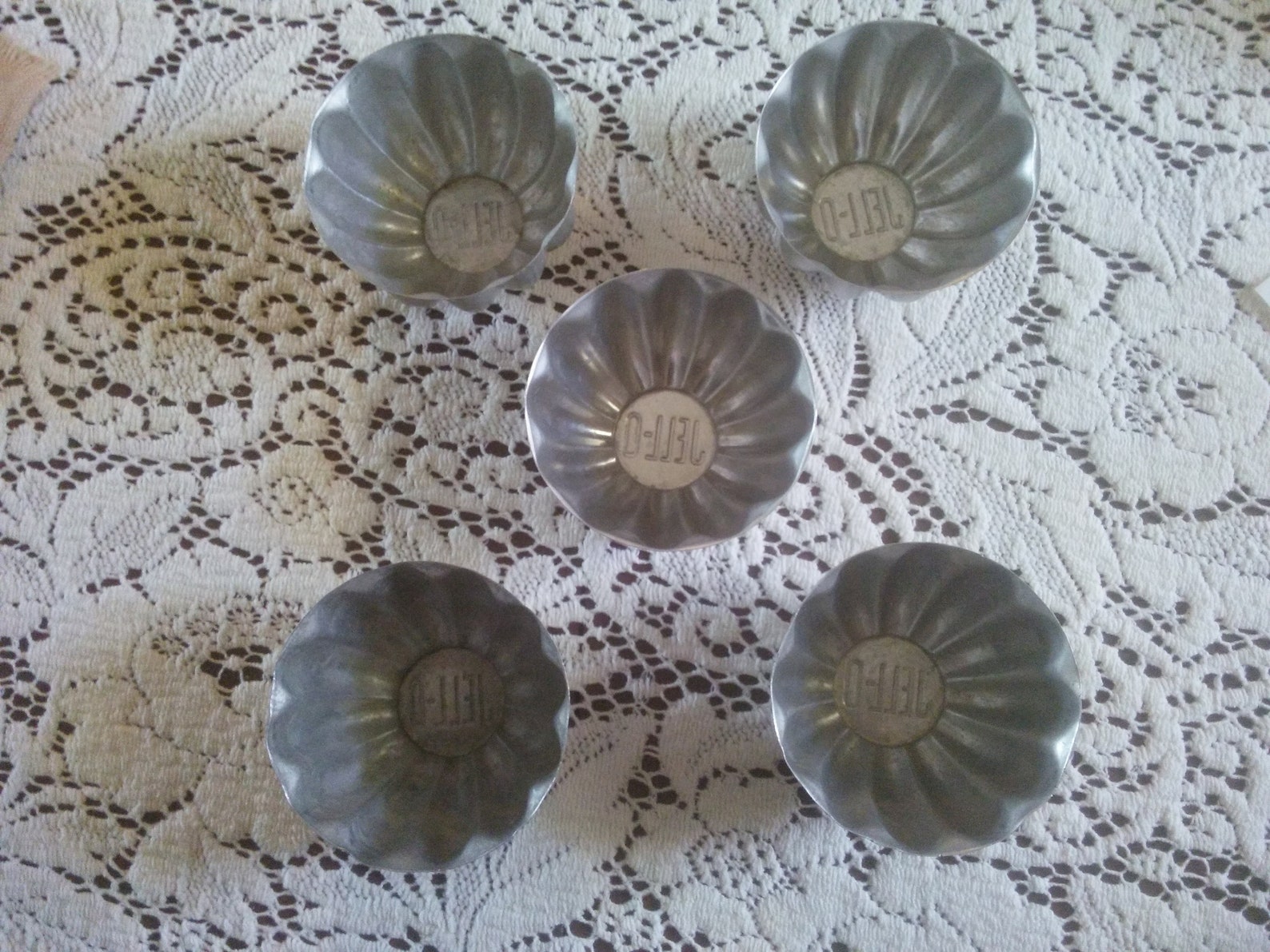 Vintage Jello Molds Set of Five Metal Jello Molds Jello Etsy