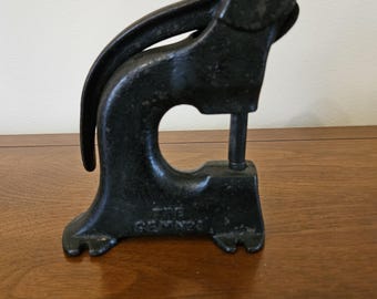 Vintage Cast Iron Punch - Cast Iron GEM Punch - Cast Iron Tool - Punch