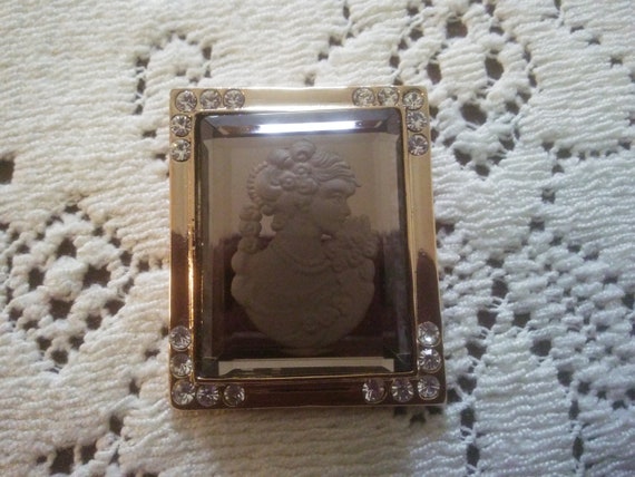 Vintage Cameo Pin - Vintage Pin - Cameo Pin with … - image 3