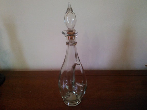 Vintage Clear Avon Bottle with Stopper - Clear Decanter - Avon Bottle - Perfume Bottle - Vintage Avon - Avon Bottle - Mid Century Avon