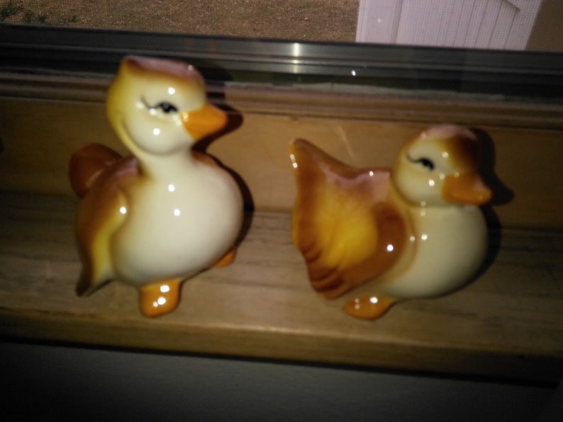 Vintage Pair of Duck Figurines Kay Finch Unmarked Kay Finch Figurines Duck Figurines Duck Statues Easter Decor Vintage Easter image 4