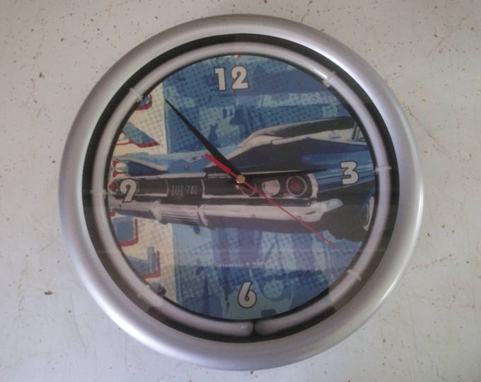 Vintage Lighted Clock Kitchen Clock Man Cave Car Clock Etsy