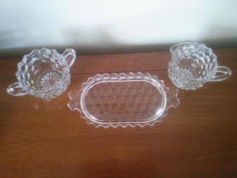 Vintage Individual Sugar and Creamer With Tray Personal - Etsy