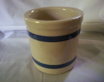 Vintage Roseville Blue Striped Stoneware Crock - Stoneware Crock - Crock - Farmhouse Kitchen - Planter - Storage Crock - Crock Planter - B12