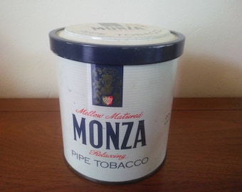 Vintage Tobacco Tin - Monza Pipe Tobacco Tin - Pipe Tobacco Tin - Monza Tin - Tobacco Can - Tin - Tobacco - Rare