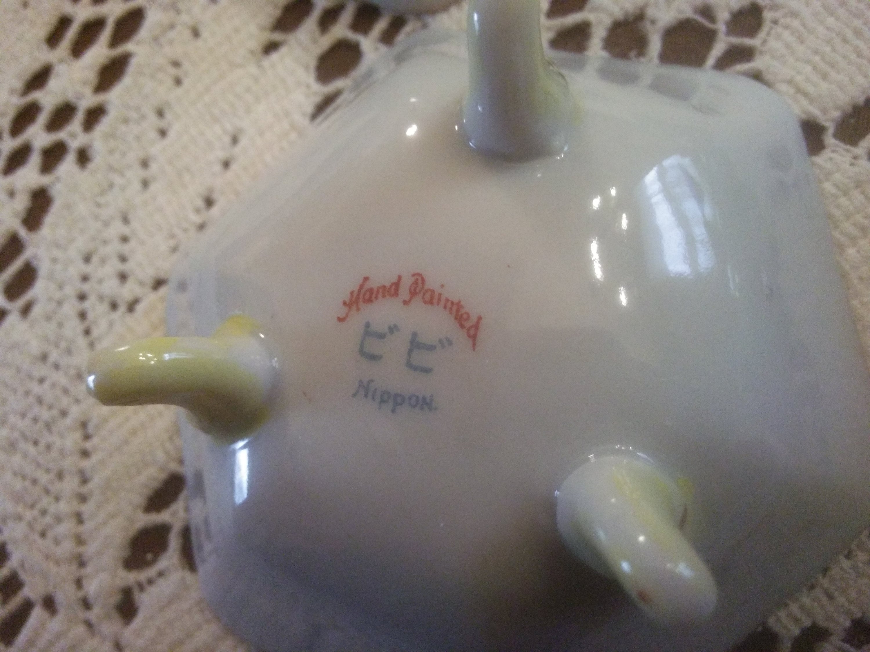 Vintage Set of Four Nippon Salt Cellars Footed Salts Etsy