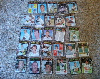 Vintage Baseball Cards - Topps - Trading Cards - Baseball Cards - 27 Baseball Cards