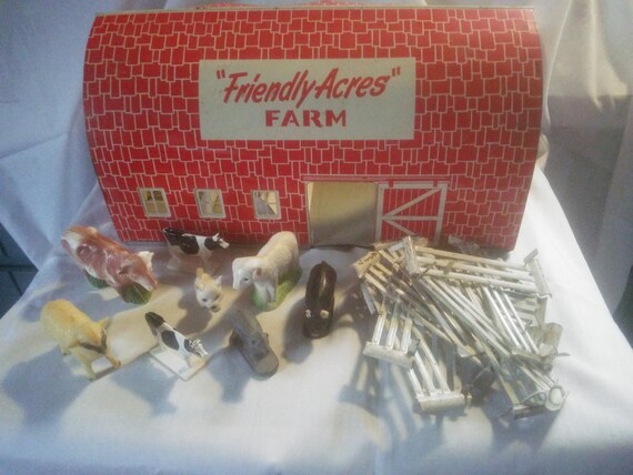 Vintage Metal Barn Friendlyacres Dairy Farm Toy Metal Barn Etsy