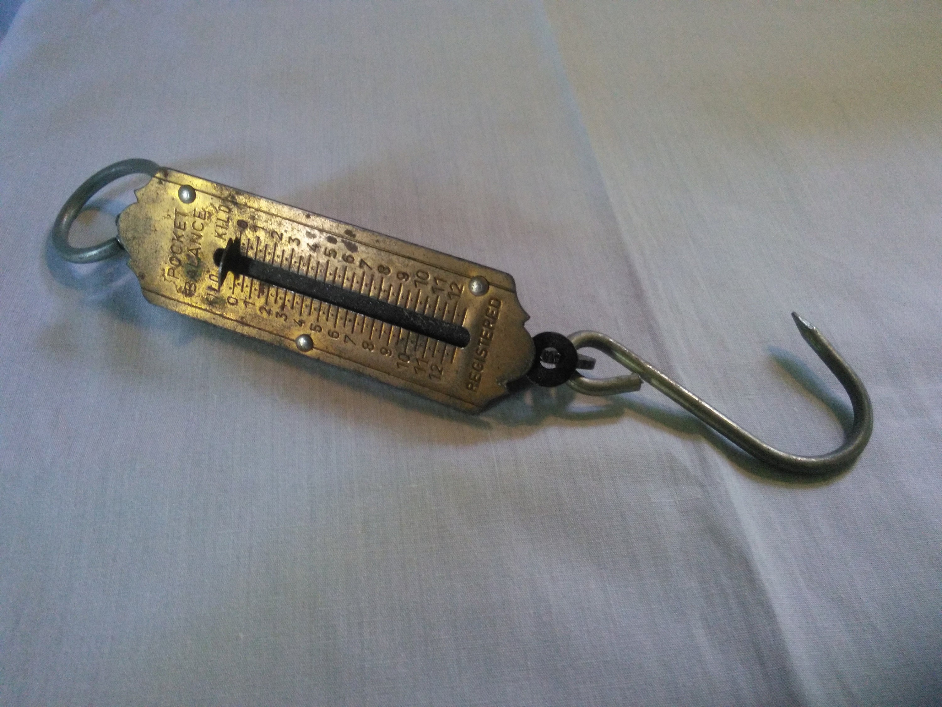 Balance De Poche Pour Poisson Vintage - 25 Lb - Métal - Fabriquée En Allemagne
