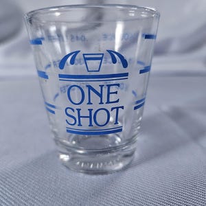Vintage Shot Glass - Shot Glass - One Shot - Measuring Glass - 1 1/2 Ounce Shot Glass - One Shot Shot Glass - B72