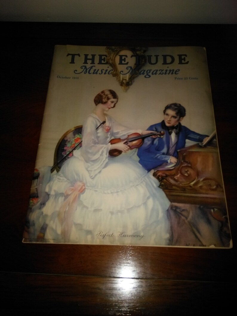 The Etude October 1931 Vintage Etude Magazine Etsy