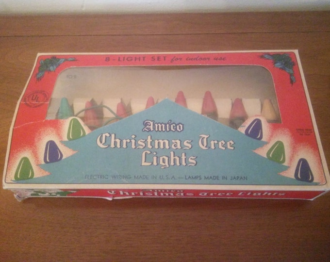 Vintage Christmas Light Set Vintage Christmas Decor 8 Light Set