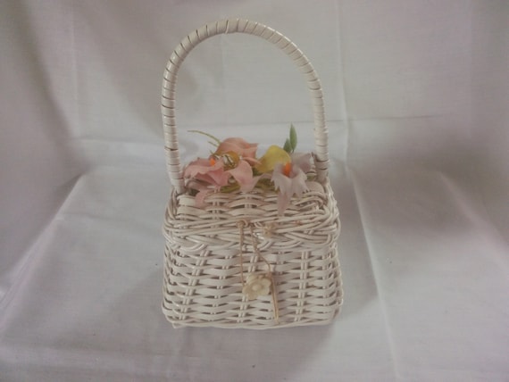 Vintage White Wicker Purse - Purse - Children's P