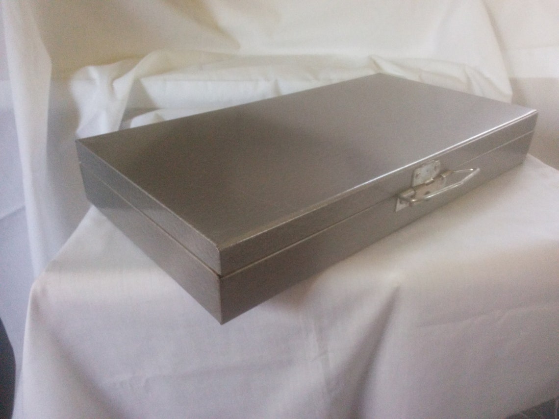 Vintage Metal Slide Box Vintage Industrial Storage Slide Etsy